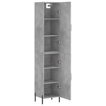 vidaXL Ντουλάπι Γκρι Σκυροδέματος 34,5x34x180cm Επεξεργασμένο Ξύλο 1 τεμ.
