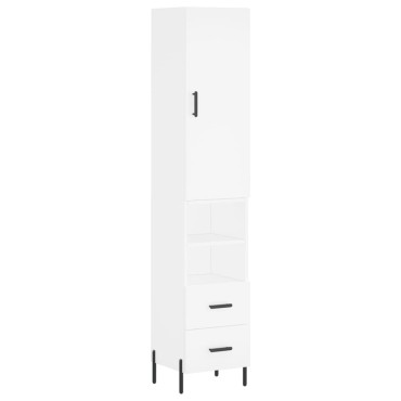 vidaXL Ντουλάπι Λευκό 34,5x34x180cm από Επεξεργασμένο Ξύλο 1 τεμ.