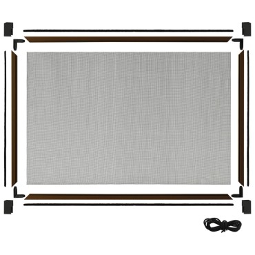 vidaXL Σήτα Παραθύρου Επεκτεινόμενη Καφέ (75-143)x50 εκ.