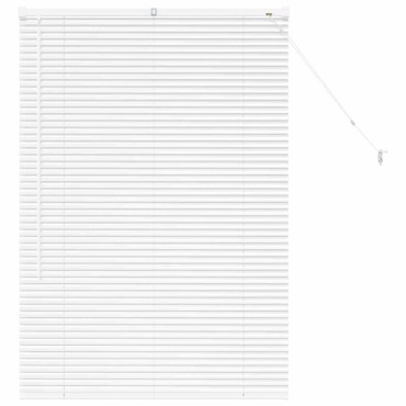 vidaXL Βενετσιάνικες Ρόδες Λευκό 130 x 95 εκ Αλουμίνιο
