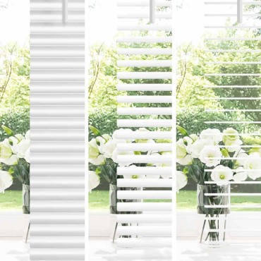 vidaXL Βενετσιάνικη Σκίαση Λευκό 130 x 95 εκ 25 χιλ. Αλουμίνιο