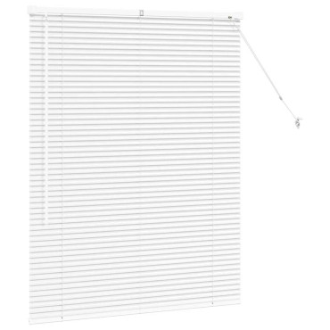 vidaXL Βενετσιάνικες Ρόδες Λευκό 130 x 100 cm Αλουμίνιο