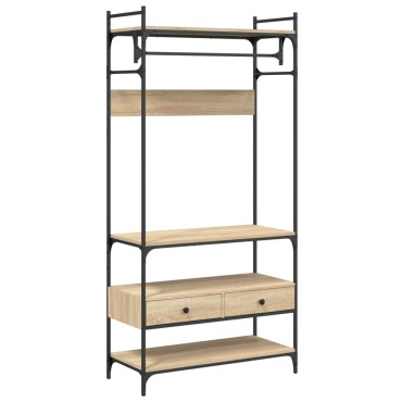 vidaXL Ντουλάπα με Συρτάρια Sonoma Δρυς 89x39x184,5cm Επεξ. Ξύλο 1 τεμ.