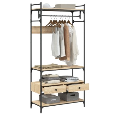 vidaXL Ντουλάπα με Συρτάρια Sonoma Δρυς 89x39x184,5cm Επεξ. Ξύλο 1 τεμ.