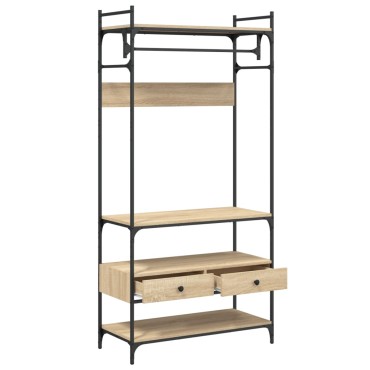 vidaXL Ντουλάπα με Συρτάρια Sonoma Δρυς 89x39x184,5cm Επεξ. Ξύλο 1 τεμ.