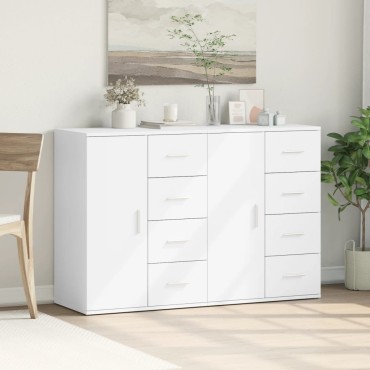 vidaXL Βοηθητικό Ντουλάπι 2 τεμ. Λευκός 59x39x80cm Επεξεργ. Ξύλο