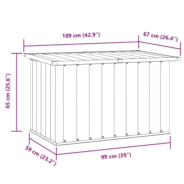 vidaXL Κουτί Αποθήκευσης Κήπου Πράσινο 109x67x65cm 1 τεμ.