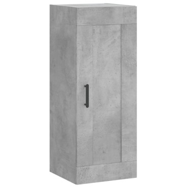 vidaXL Ντουλάπι Γκρι Σκυροδέματος 34,5x34x180cm Επεξεργασμένο Ξύλο 1 τεμ.