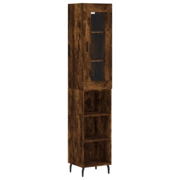 vidaXL Ντουλάπι Καπνιστή δρυς 34,5x34x180cm από Επεξεργασμένο Ξύλο 1 τεμ.