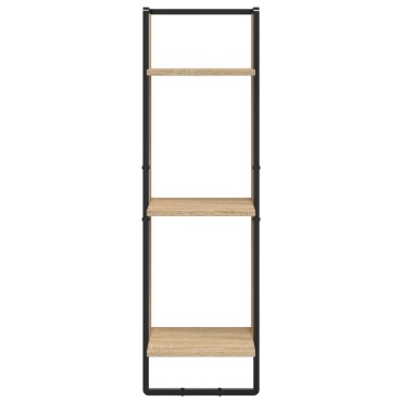 vidaXL Ραφιέρα Τοίχου με 3 Ράφια Sonoma Δρυς 30x25x100cm 1 τεμ.