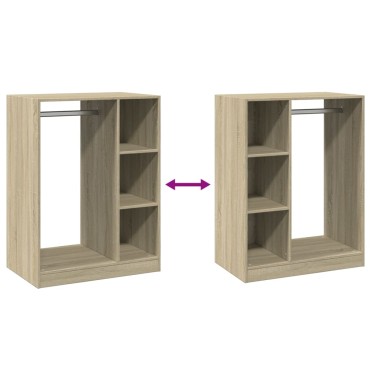 vidaXL Ντουλάπα Χρώμα Sonoma Δρυς 77 x 48 x 102 εκ. Επεξεργασμένο Ξύλο