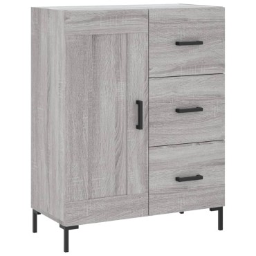 vidaXL Ντουλάπι Γκρι Sonoma 69,5x34x180cm Επεξεργασμένο Ξύλο 1 τεμ.