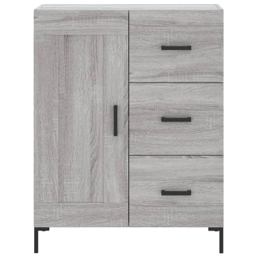 vidaXL Ντουλάπι Γκρι Sonoma 69,5x34x180cm Επεξεργασμένο Ξύλο 1 τεμ.
