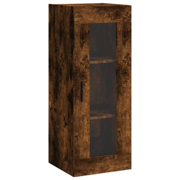 vidaXL Ντουλάπι Τοίχου Καπνιστή Δρυς 34,5x34x90cm 1 τεμ.