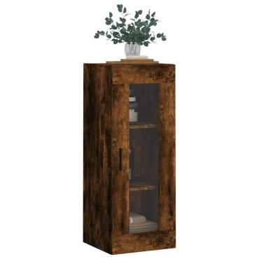 vidaXL Ντουλάπι Τοίχου Καπνιστή Δρυς 34,5x34x90cm 1 τεμ.