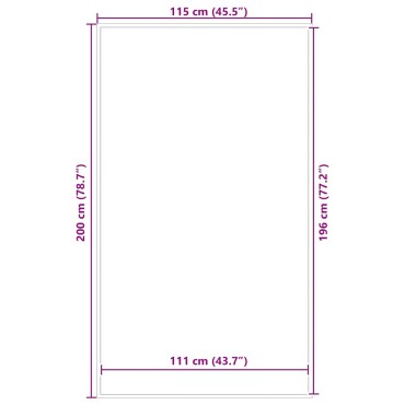 vidaXL Πατάκι Εισόδου Μαύρο 115 x 200 εκ.