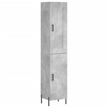 vidaXL Ντουλάπι Γκρι Σκυροδέματος 34,5x34x180cm Επεξεργασμένο Ξύλο 1 τεμ.