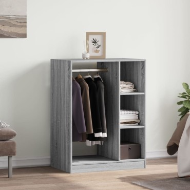 vidaXL Ντουλάπα Γκρι Sonoma 77x48x102 εκ. από Επεξεργασμένο Ξύλο