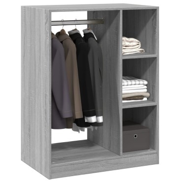 vidaXL Ντουλάπα Γκρι Sonoma 77x48x102 εκ. από Επεξεργασμένο Ξύλο