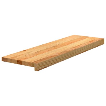 vidaXL Πατάκια Σκάλας 2 τεμ. Ανοιχτό Καφέ 80x30x2 cm Ξύλο Δρυός