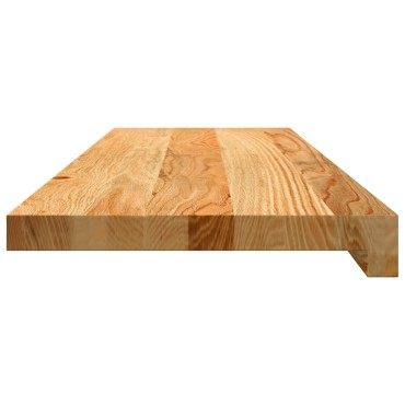 vidaXL Περβάζια παραθύρων 2 τεμ. Αν. Καφέ 80x30x2 εκ. Μασίφ Ξύλο Δρυός
