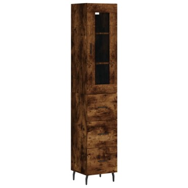 vidaXL Ντουλάπι Καπνιστή δρυς 34,5x34x180cm από Επεξεργασμένο Ξύλο 1 τεμ.