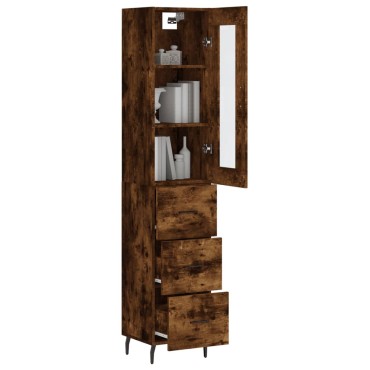 vidaXL Ντουλάπι Καπνιστή δρυς 34,5x34x180cm από Επεξεργασμένο Ξύλο 1 τεμ.