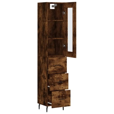 vidaXL Ντουλάπι Καπνιστή δρυς 34,5x34x180cm από Επεξεργασμένο Ξύλο 1 τεμ.