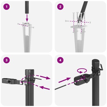 vidaXL Στήλη φράχτη με πείρο για το έδαφος 52 τμχ. Γκρι