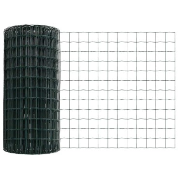 vidaXL Ευρωπαϊκός Φράκτης με Σκυρόδετη Βάση 50x0,6 μ Πράσινο Δίχτυ