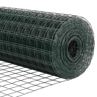 vidaXL Ευρωπαϊκός Φράκτης με Σκυρόδετη Βάση 50x0,6 μ Πράσινο Δίχτυ