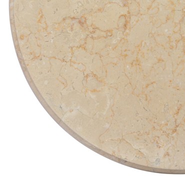 vidaXL Επιφάνεια Τραπεζιού Κρεμ 50x2,5cm Μαρμάρινη 1 τεμ.