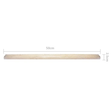 vidaXL Επιφάνεια Τραπεζιού Κρεμ 50x2,5cm Μαρμάρινη 1 τεμ.