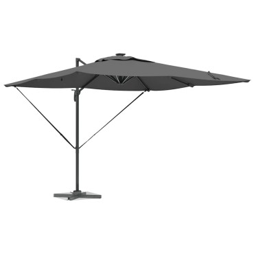 vidaXL Ομπρέλα ηλίου με φώτα λωρίδας LED Ανθρακί 286 x 284 x 270 εκ