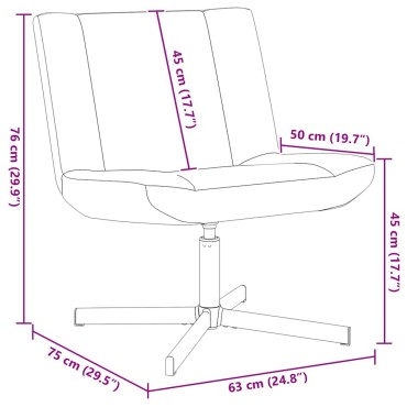 vidaXL Περιστρεφόμενη καρέκλα Μπλε 63x75x76cm ύφασμα