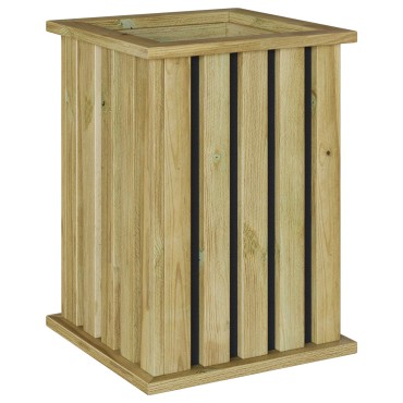 vidaXL Κουτιά γλάστρων Καφέ 33 x 33 x 45 εκ Εμποτισμένο Ξύλο Πεύκου