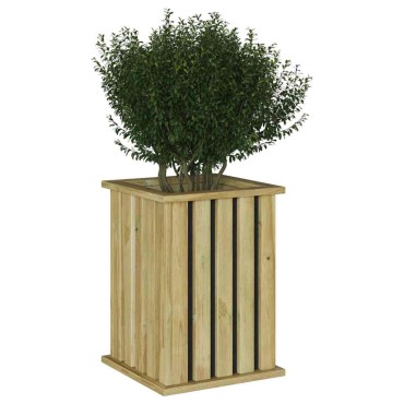 vidaXL Κουτιά γλάστρων Καφέ 33 x 33 x 45 εκ Εμποτισμένο Ξύλο Πεύκου
