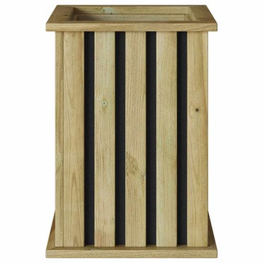 vidaXL Κουτιά γλάστρων Καφέ 33 x 33 x 45 εκ Εμποτισμένο Ξύλο Πεύκου
