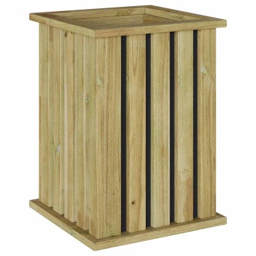 vidaXL Κουτιά γλάστρων Καφέ 33 x 33 x 45 εκ Εμποτισμένο Ξύλο Πεύκου