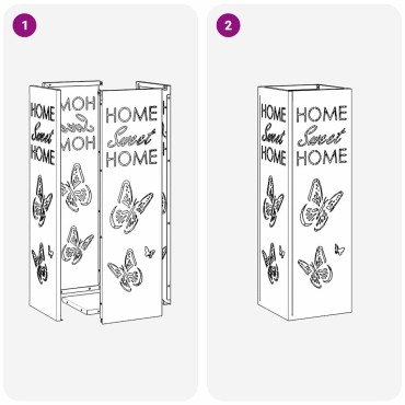 vidaXL Σχέδιο & βάση αποθήκευσης Μουσταρδί 15,5 x 15,5 x 49 εκ Μέταλλο