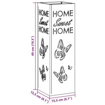 vidaXL Σχέδιο & βάση αποθήκευσης Μουσταρδί 15,5 x 15,5 x 49 εκ Μέταλλο