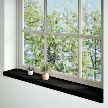 vidaXL Περβάζια παραθύρων 2 τεμ. Καφέ-Μαύρο 160x20x2εκ. Μασίφ Ξύλο Δρυός