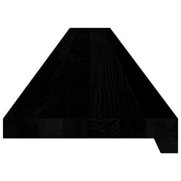 vidaXL Περβάζια παραθύρων 2 τεμ. Καφέ-Μαύρο 160x20x2εκ. Μασίφ Ξύλο Δρυός