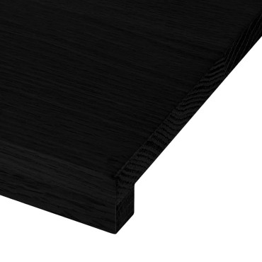 vidaXL Περβάζια παραθύρων 2 τεμ. Καφέ-Μαύρο 160x20x2εκ. Μασίφ Ξύλο Δρυός