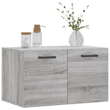 vidaXL Ντουλάπι Τοίχου Γκρι Sonoma 60x36,5x35cm Επεξεργασμένο Ξύλο 1 τεμ.