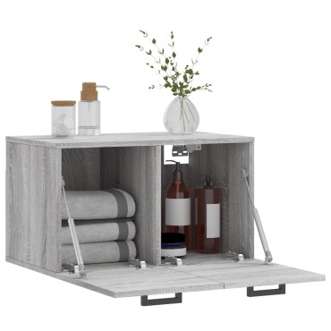 vidaXL Ντουλάπι Τοίχου Γκρι Sonoma 60x36,5x35cm Επεξεργασμένο Ξύλο 1 τεμ.