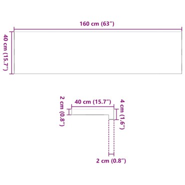 vidaXL Περβάζια παραθύρων 2 τεμ. Αν. Καφέ 160x40x2εκ. Μασίφ Ξύλο Δρυός