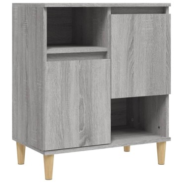 vidaXL Ντουλάπι 3 τεμ. Γκρι Sonoma 60x35x70cm από Επεξεργασμένο Ξύλο