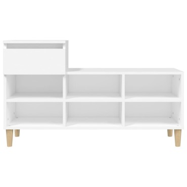 vidaXL Παπουτσοθήκη Λευκή 102x36x60cm από Επεξεργασμένο Ξύλο