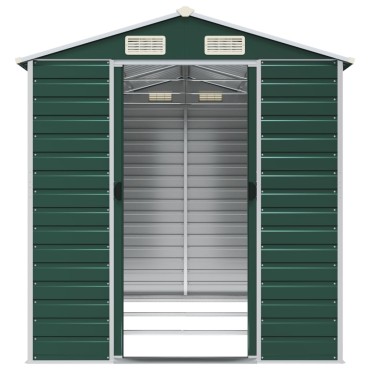vidaXL Αποθήκη Κήπου Πράσινη 191 x 300 x 198 εκ. από Γαλβανισμένο Ατσάλι